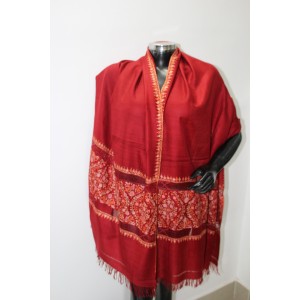 Cut worked Red embroidered stole