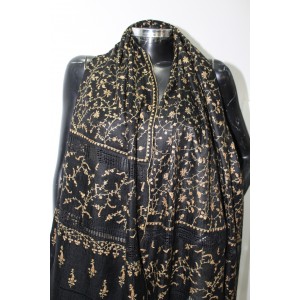 Cut Worked black embroidered stole