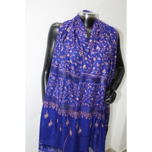 Cut Worked blue embroidered stole